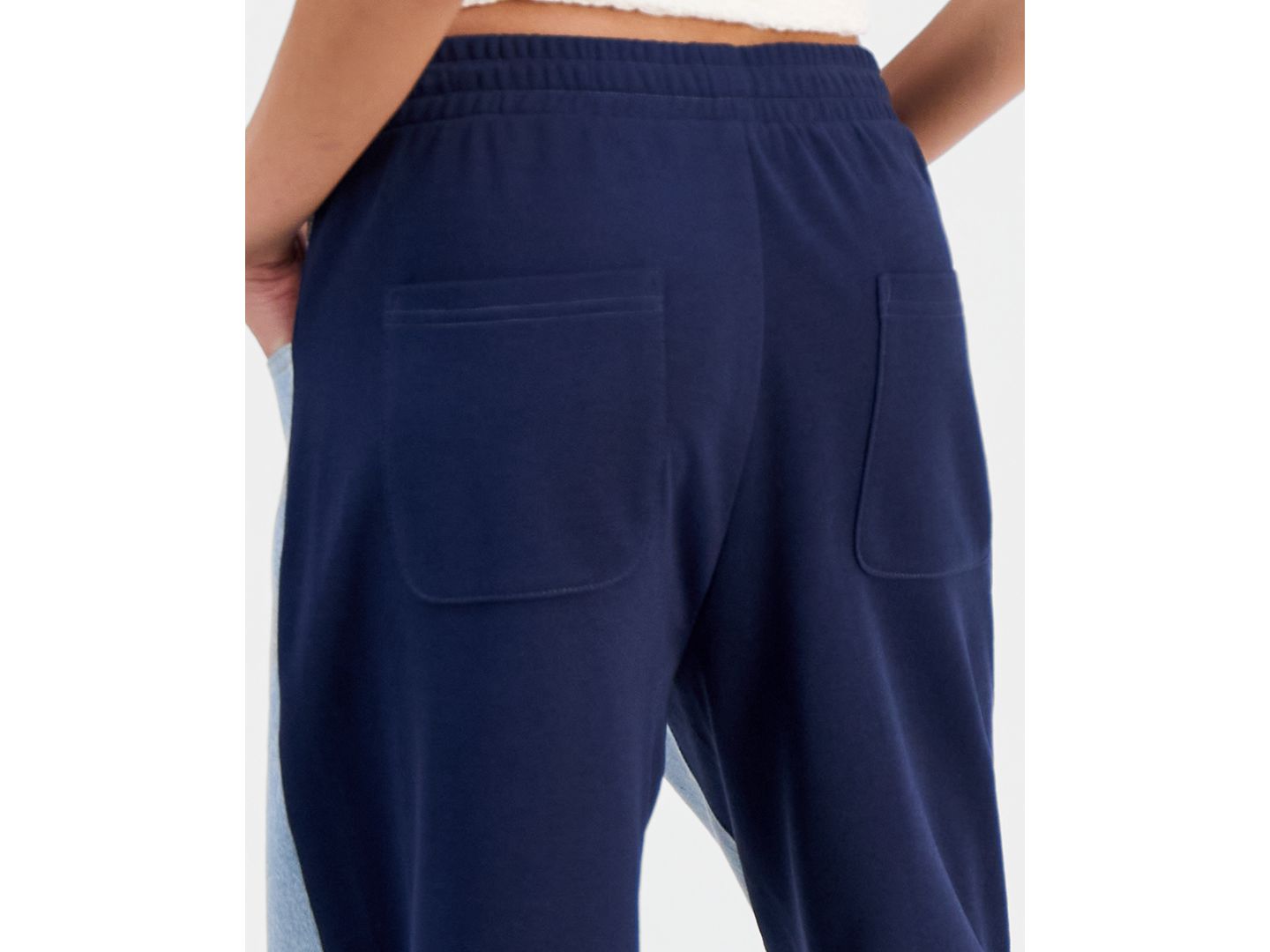 Женские джинсы FVR DRM Juniors' Hybrid Denim Wide Leg Sweatpants, цвет: Варёный / Пыльный синий — фото 5