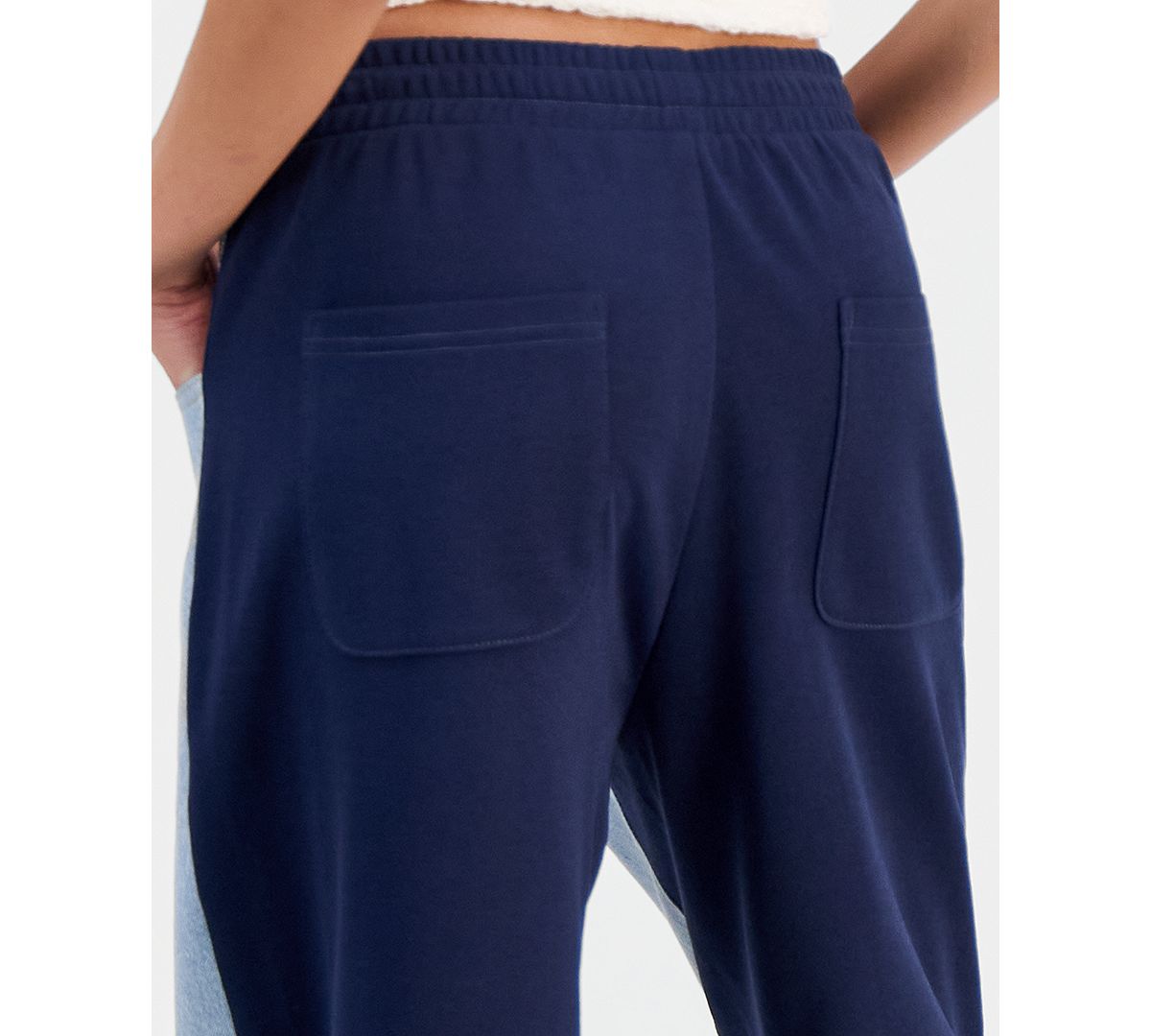 FVR DRM Juniors' Hybrid Denim Wide Leg Sweatpants view 5 — MAYCSS fashion products