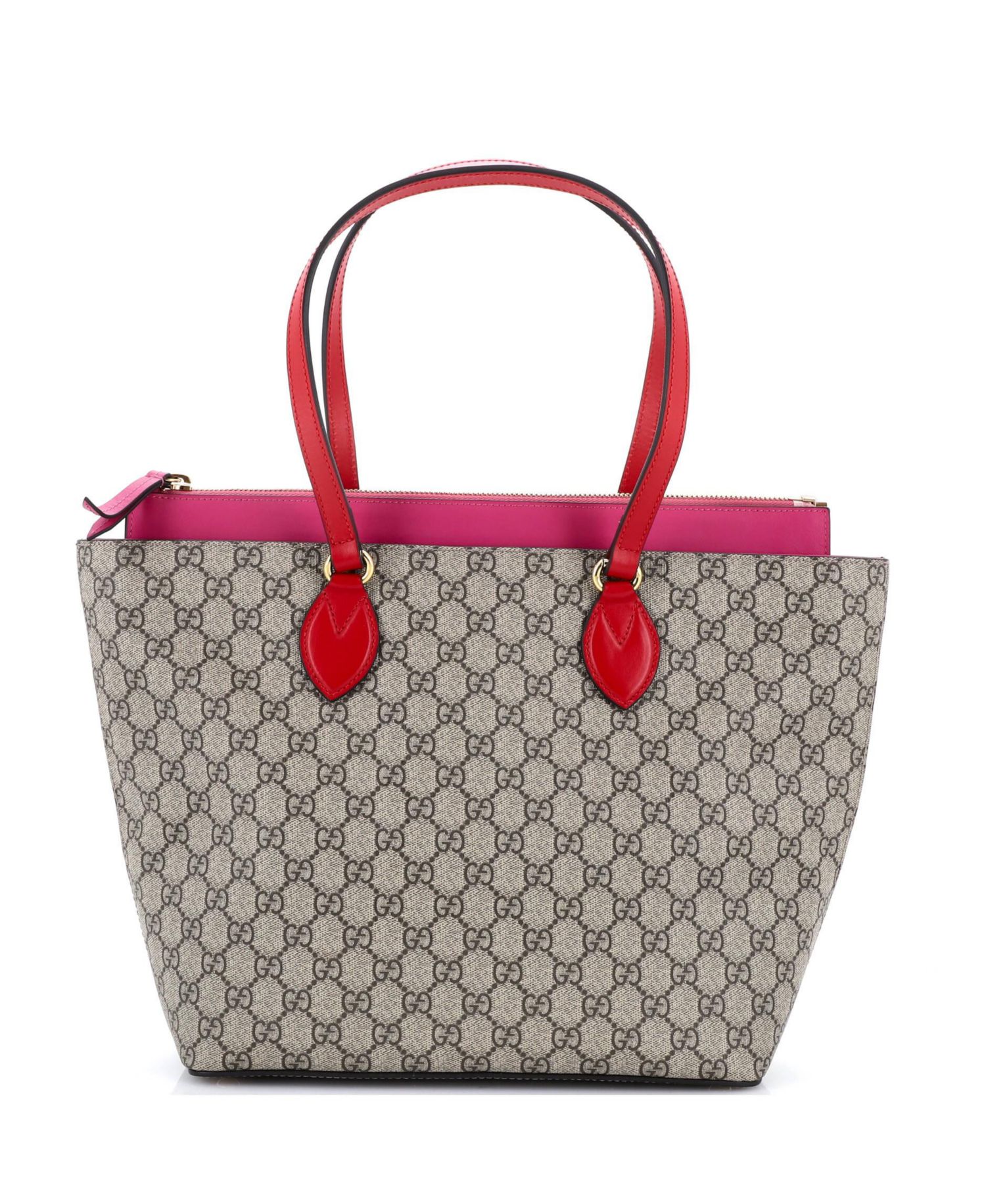 Medium Linea A Zip Tote GG Coated Canvas and Leather