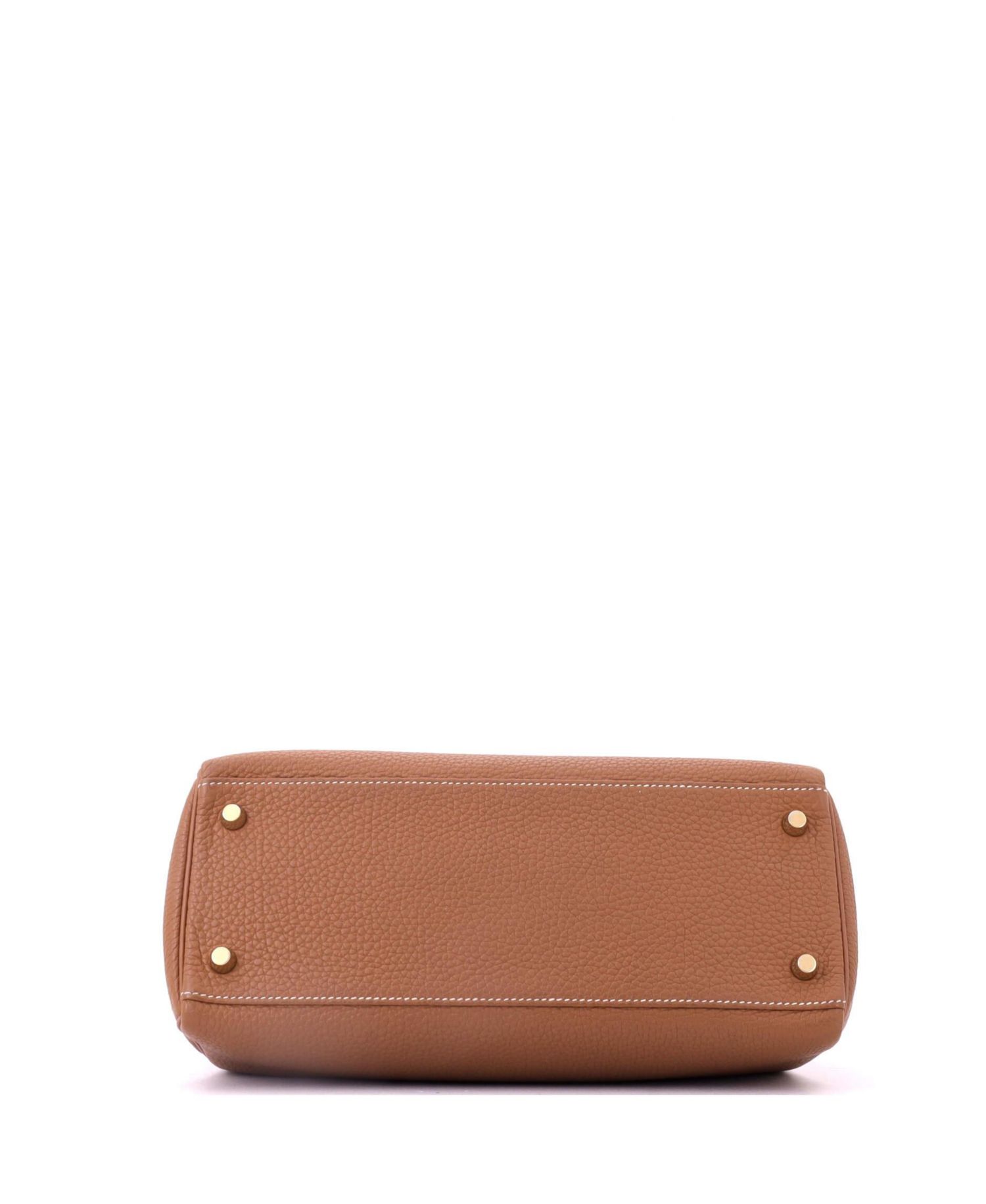 Kelly 28 Handbag Brown Togo with Gold Hardware