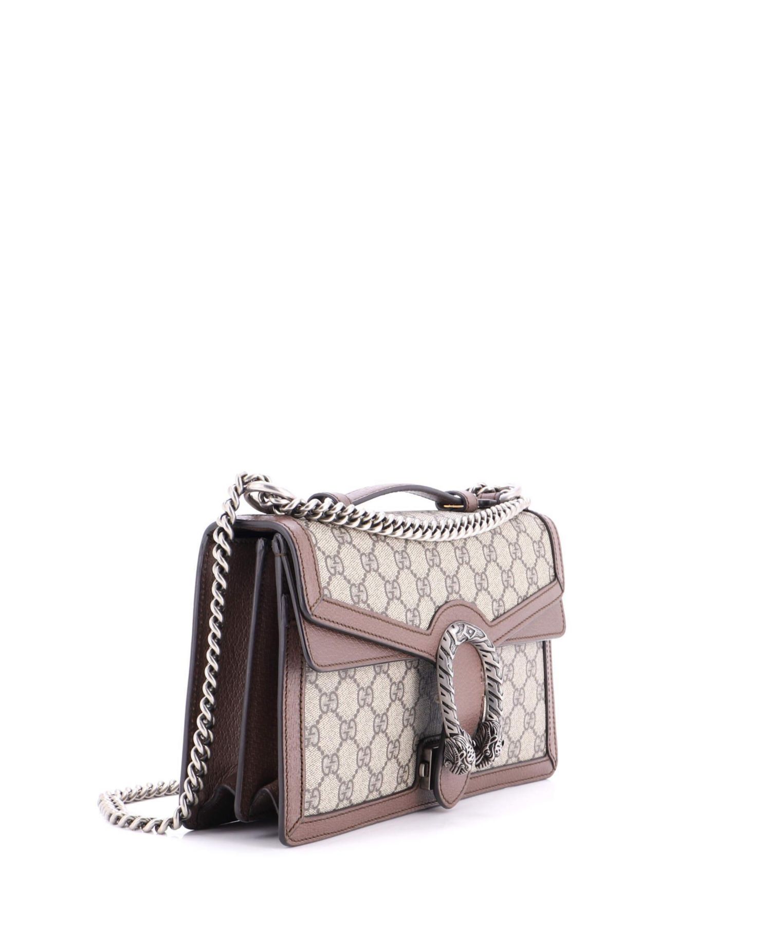 Small Dionysus Top Handle Chain Bag GG Coated Canvas