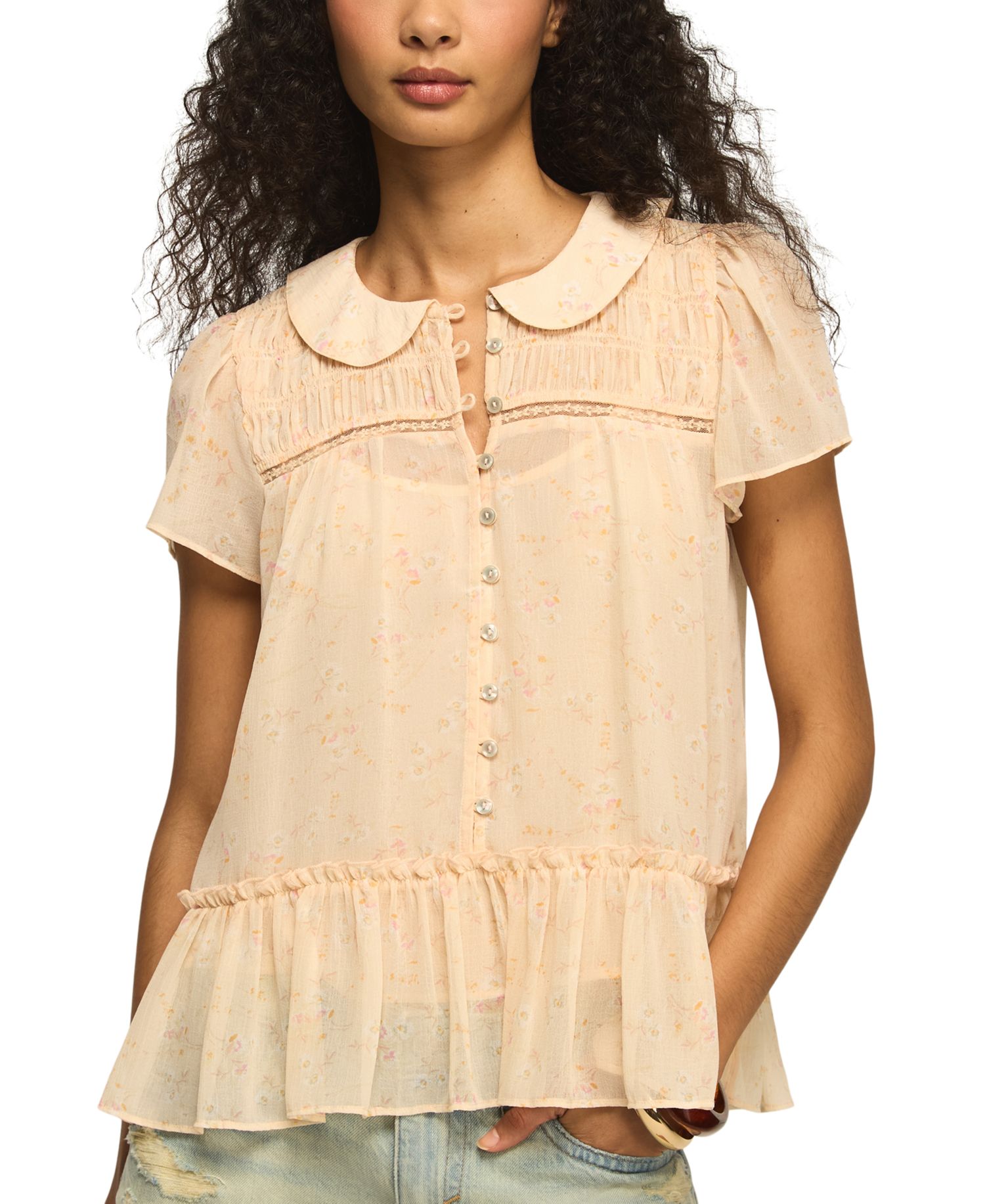 Women's Peter Pan Collar Swing Top