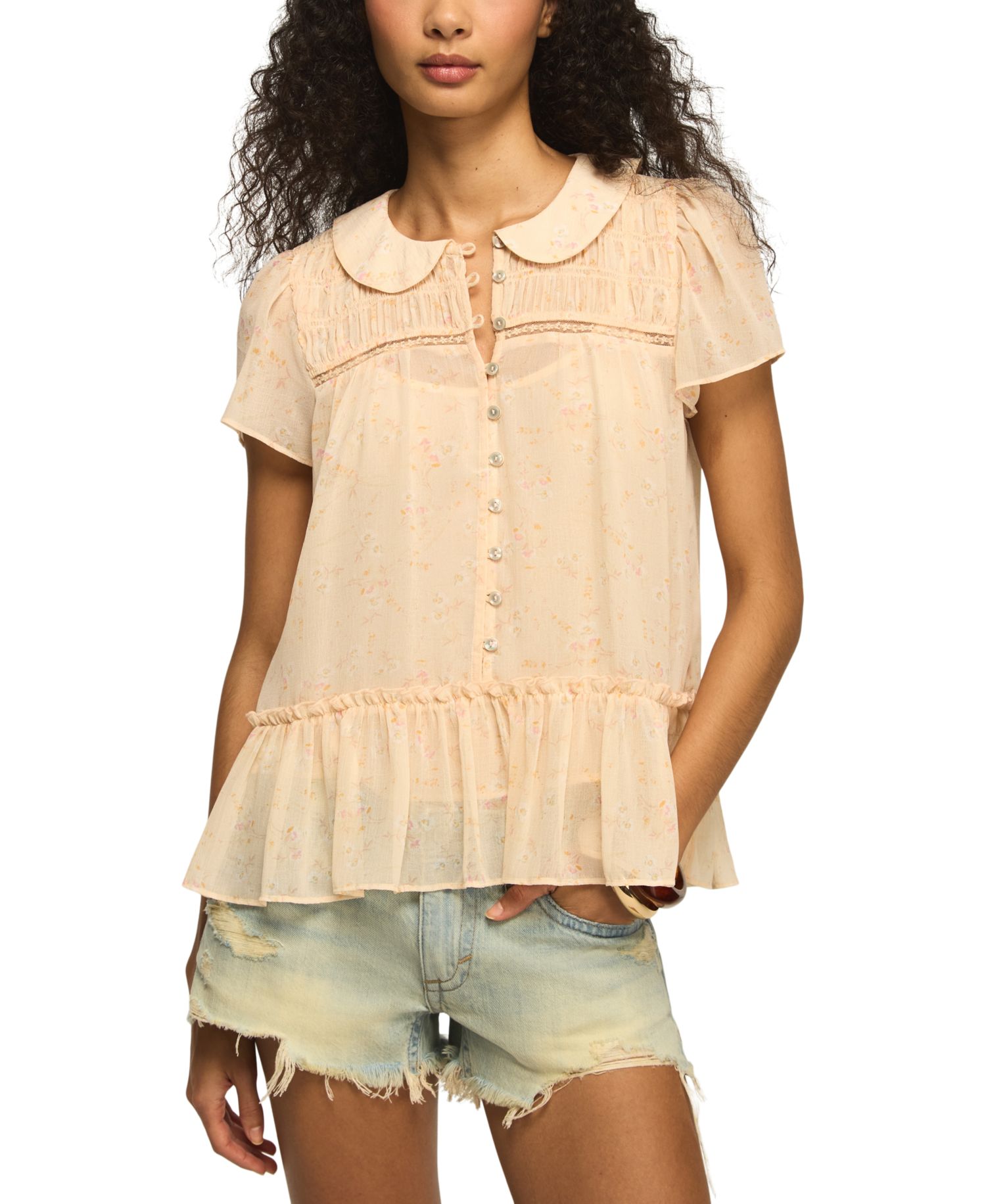 Women's Peter Pan Collar Swing Top
