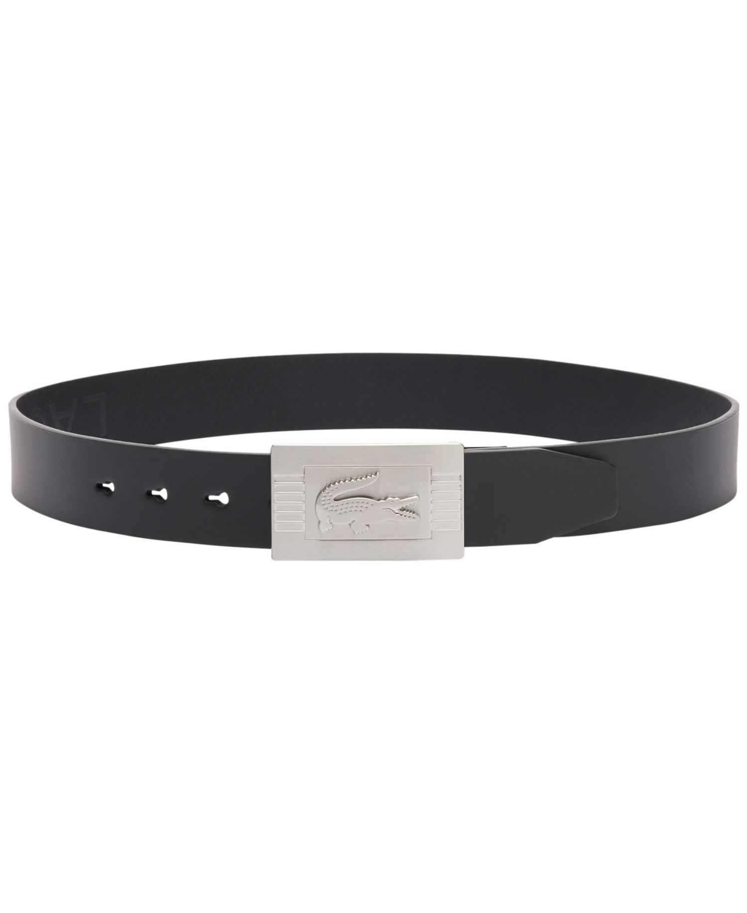 Men's Leather Debossed Logo Belt