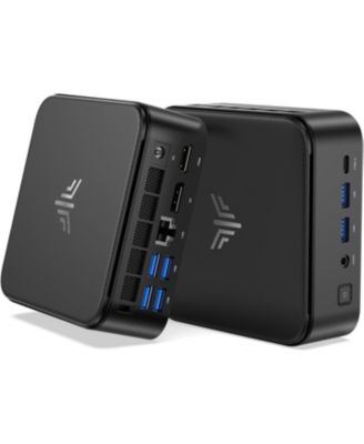 E3B Mini Gaming PC Win-11Pro Ryzen V2748, 16GB DDR4 512GB SSD, Triple 4K/Dual LAN/WiFi6/BT5