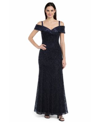 Petite Sequined Lace Gown