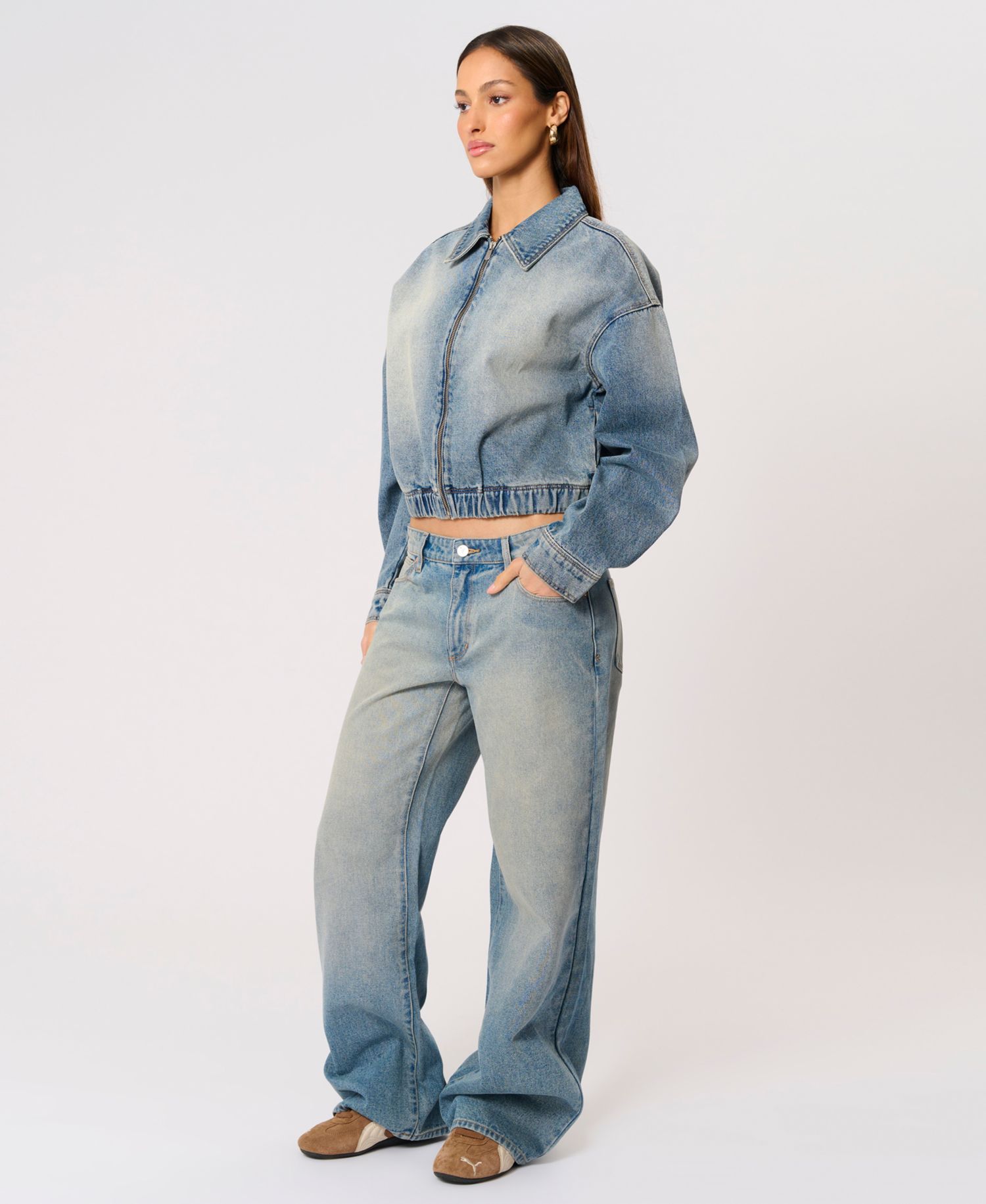 Women's Denim Full-Zip Jacket