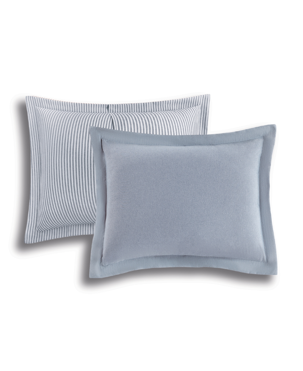 Laundry Chambray with Reverse Stripe 5-Piece Comforter Set, Full/Queen