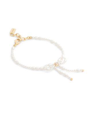 Imitation Pearl Bow Strand Bracelet