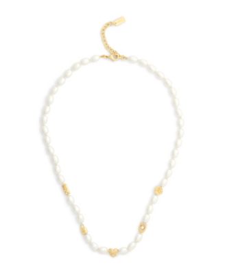 Imitation Pearl Iconic Signature Charm Strand Necklace