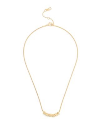 Gold Signature COACH Cube Necklace