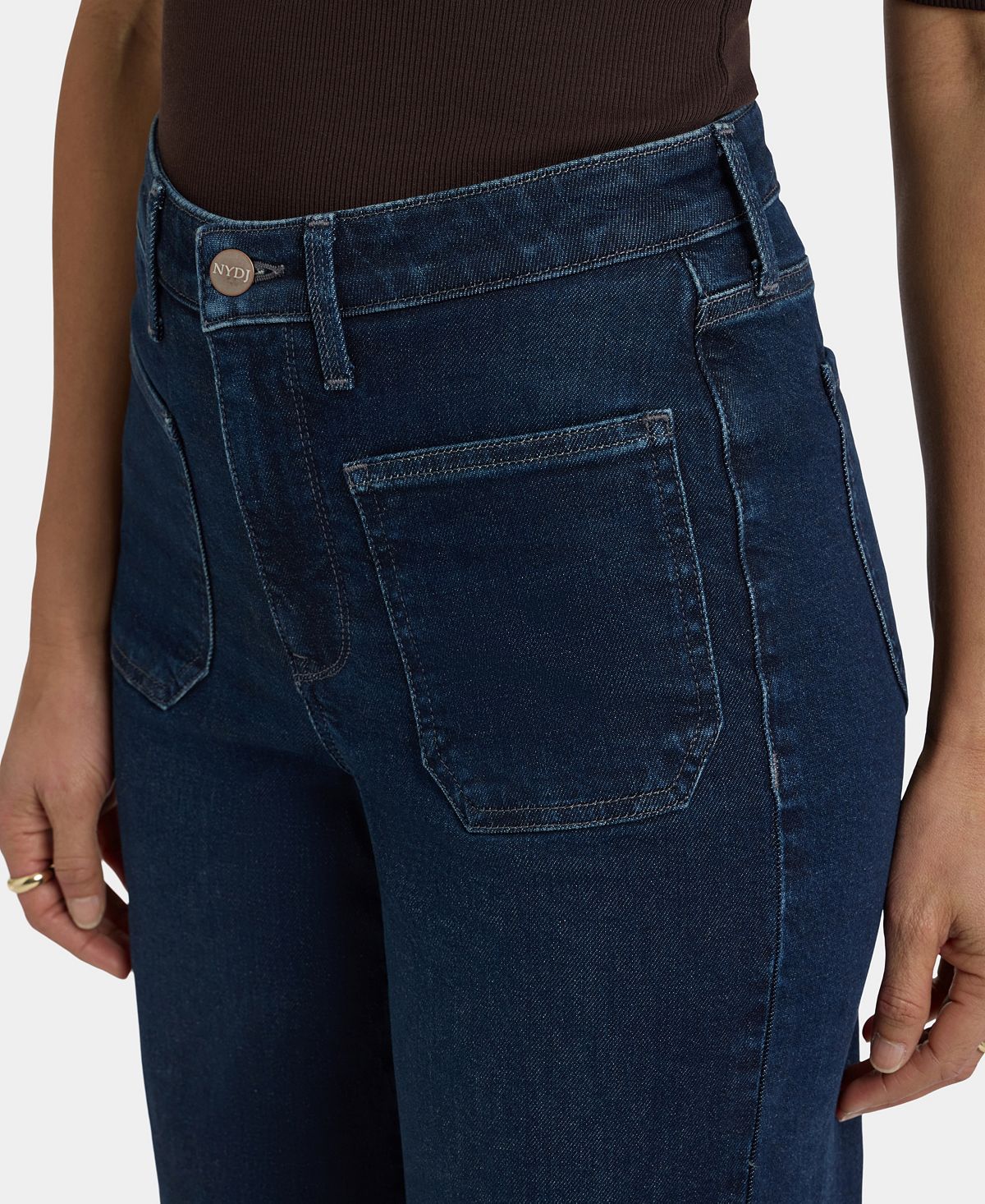 NYDJ Women's Teresa High-Rise Wide-Leg Ankle Jeans view 4 — MAYCSS fashion products