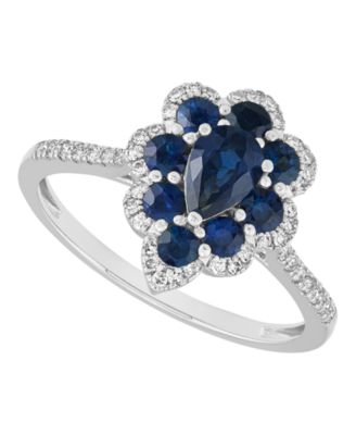 Emerald (7/8 ct. t.w.) & Diamond (1/6 ct. t.w.) Ring in 14k Yellow Gold (Also Available in Ruby and Sapphire)