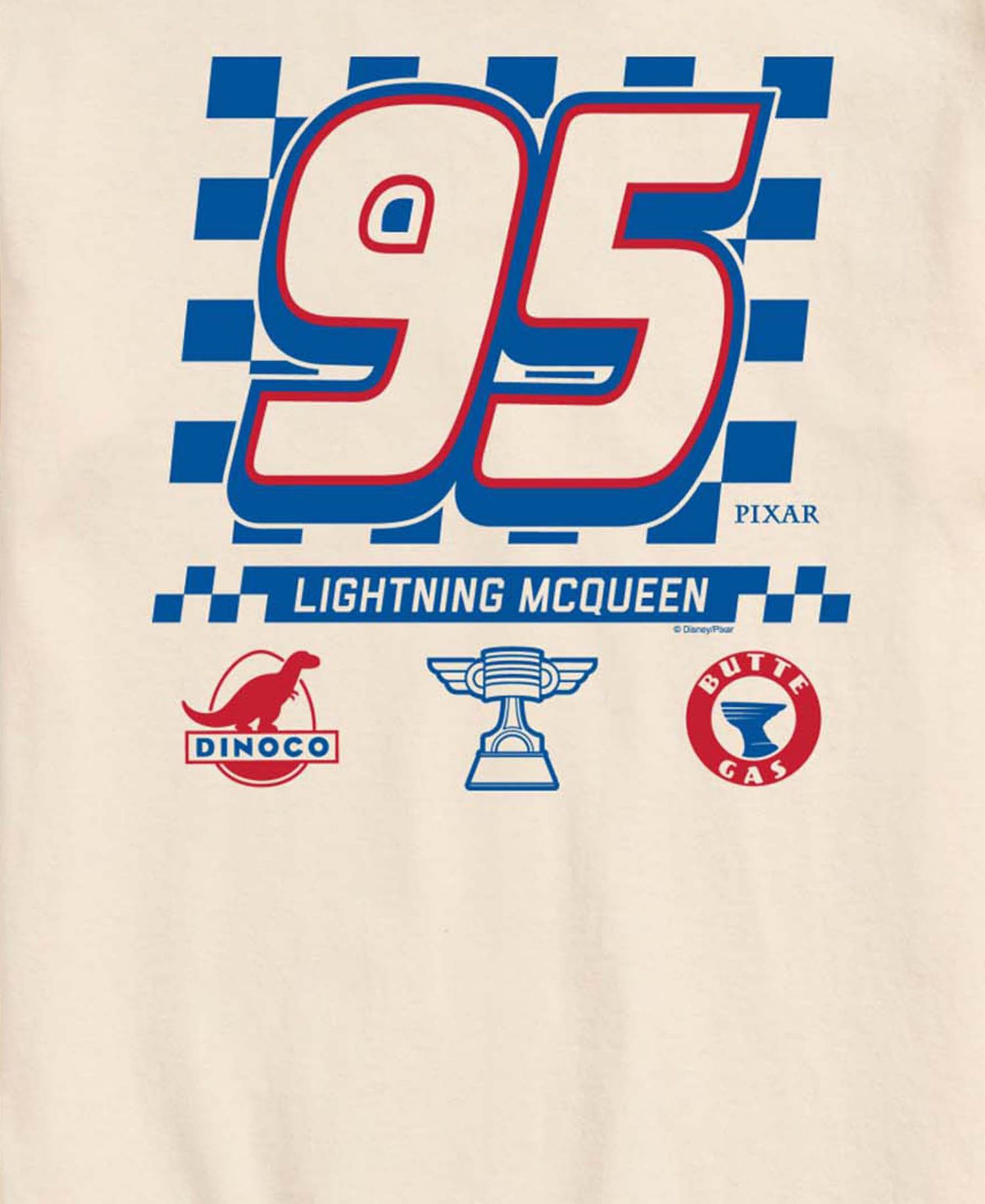 Men's Cars Lightning McQueen Jersey Short-Sleeve Graphic T-Shirt