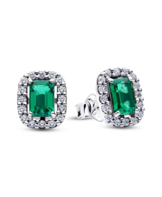 Sparkling Rectangular Stud Earrings