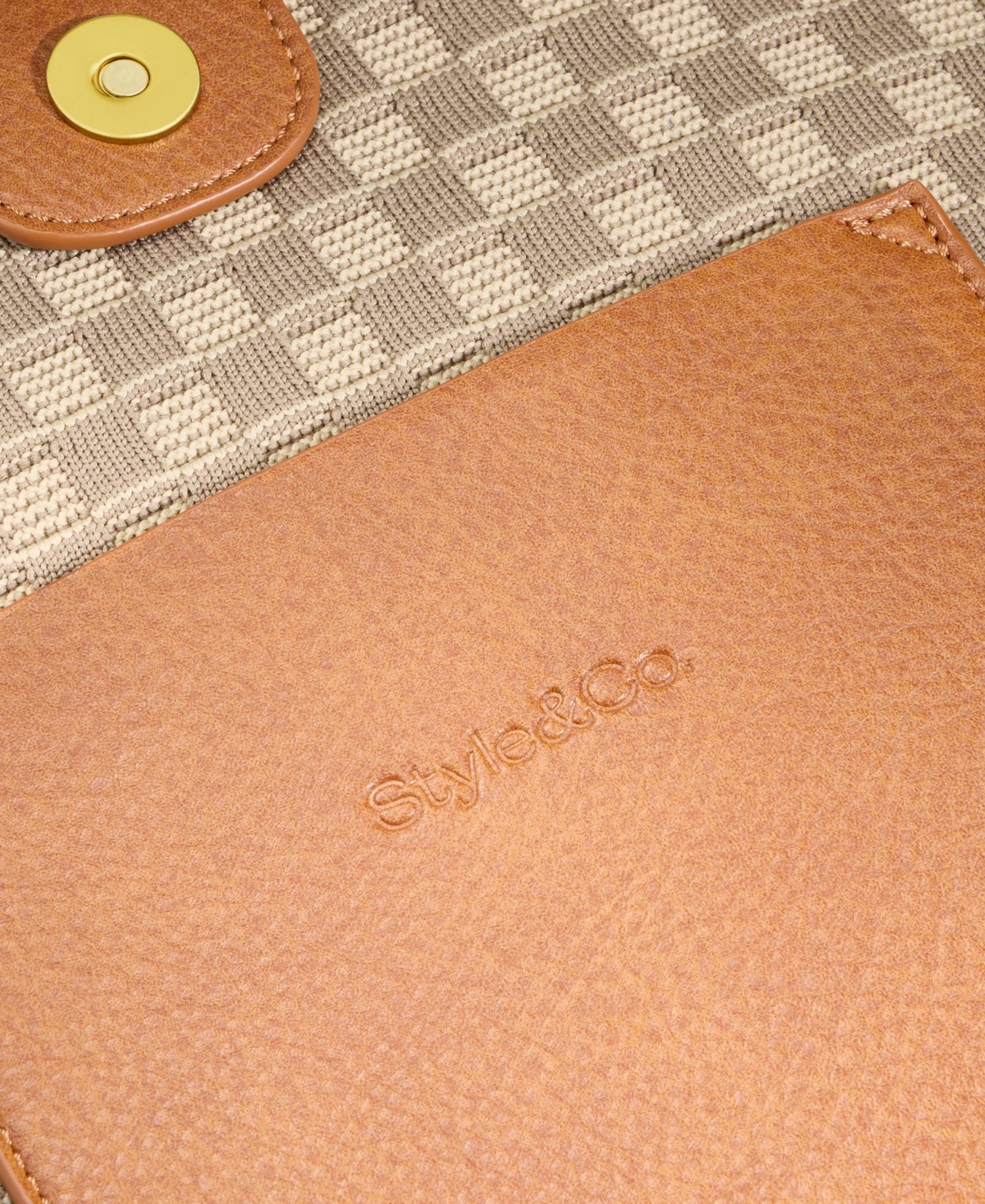 Checkered Soft Knit Dip Crossbody