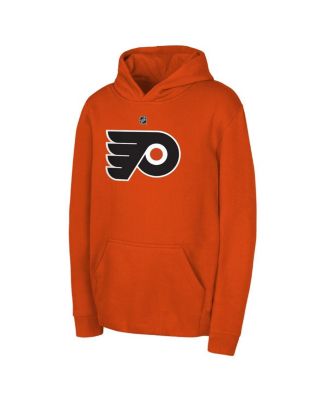 Big Boys and Girls Outerstuff&nbsp;Orange Philadelphia Flyers Primary Logo Pullover Hoodie