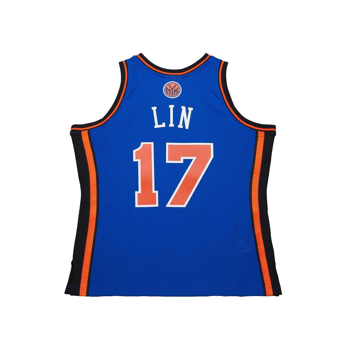 Мужское джерси Mitchell & Ness Jeremy Lin New York Knicks 2011/12 Swingman, Blue — фото 3