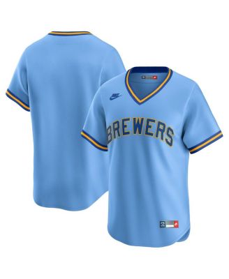 Men's Light Blue Milwaukee Brewers Cooperstown Collection Limited Jersey