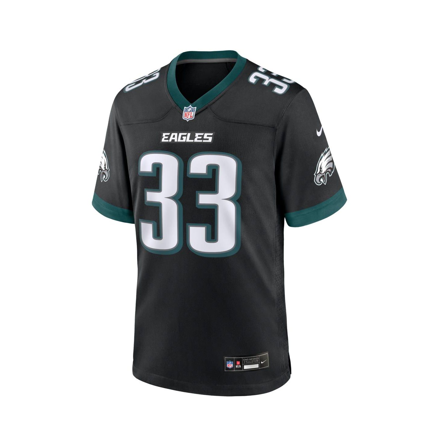 Мужской топ Nike Cooper DeJean Black Philadelphia Eagles Alternate Game Jersey — фото 2