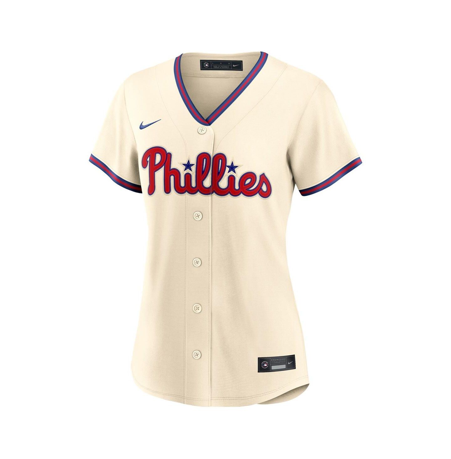 Женский топ Nike Bryce Harper Cream Philadelphia Phillies Alternate Replica Jersey — фото 2