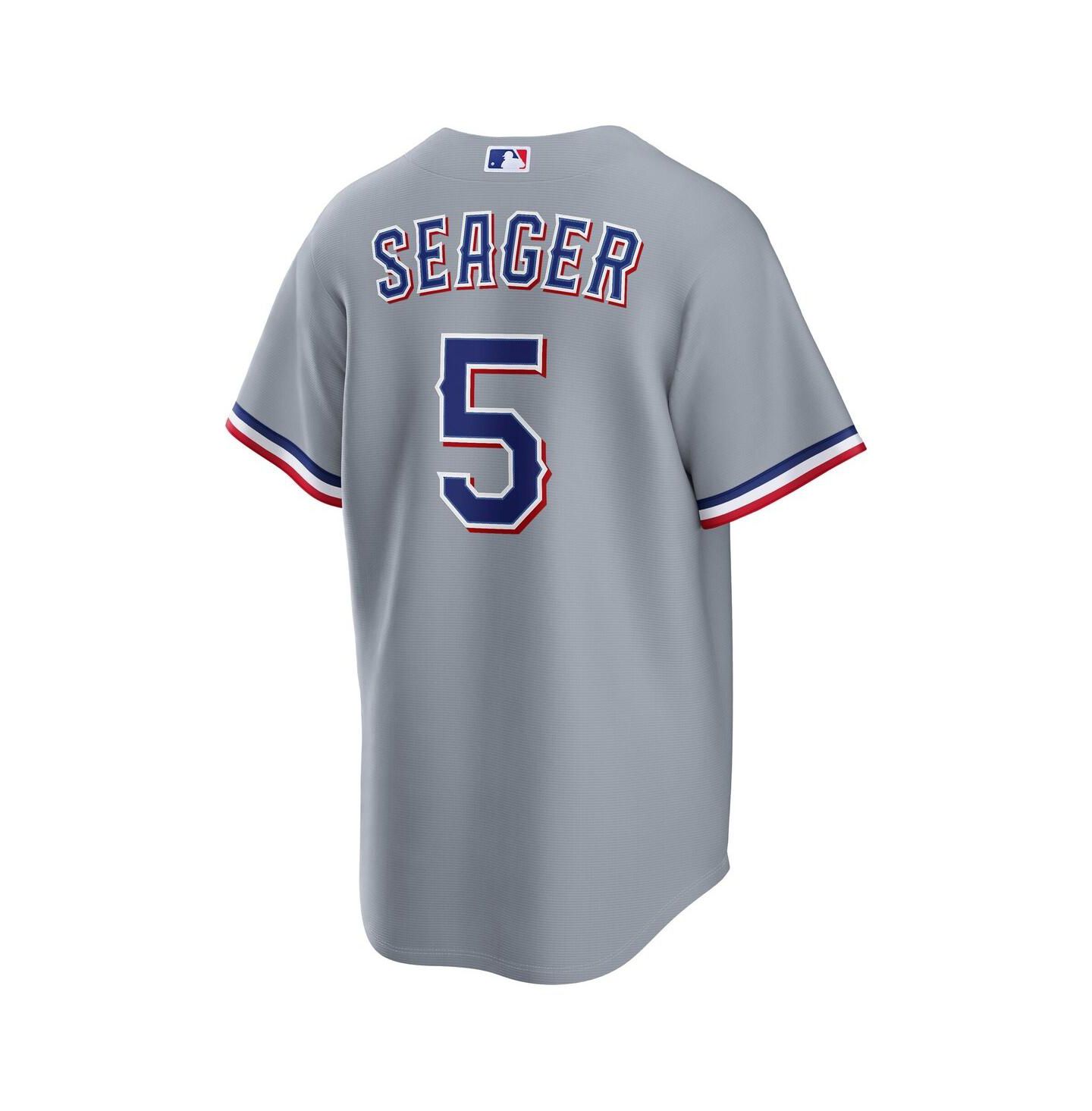 Мужской топ Nike Corey Seager Gray Texas Rangers Road Replica Jersey — фото 3