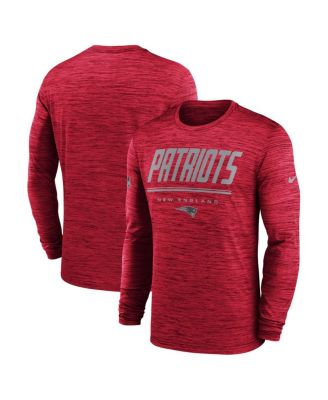 Men's Red New England Patriots Sideline Offensive Transition Velocity Dri-FIT Long Sleeve T-Shirt
