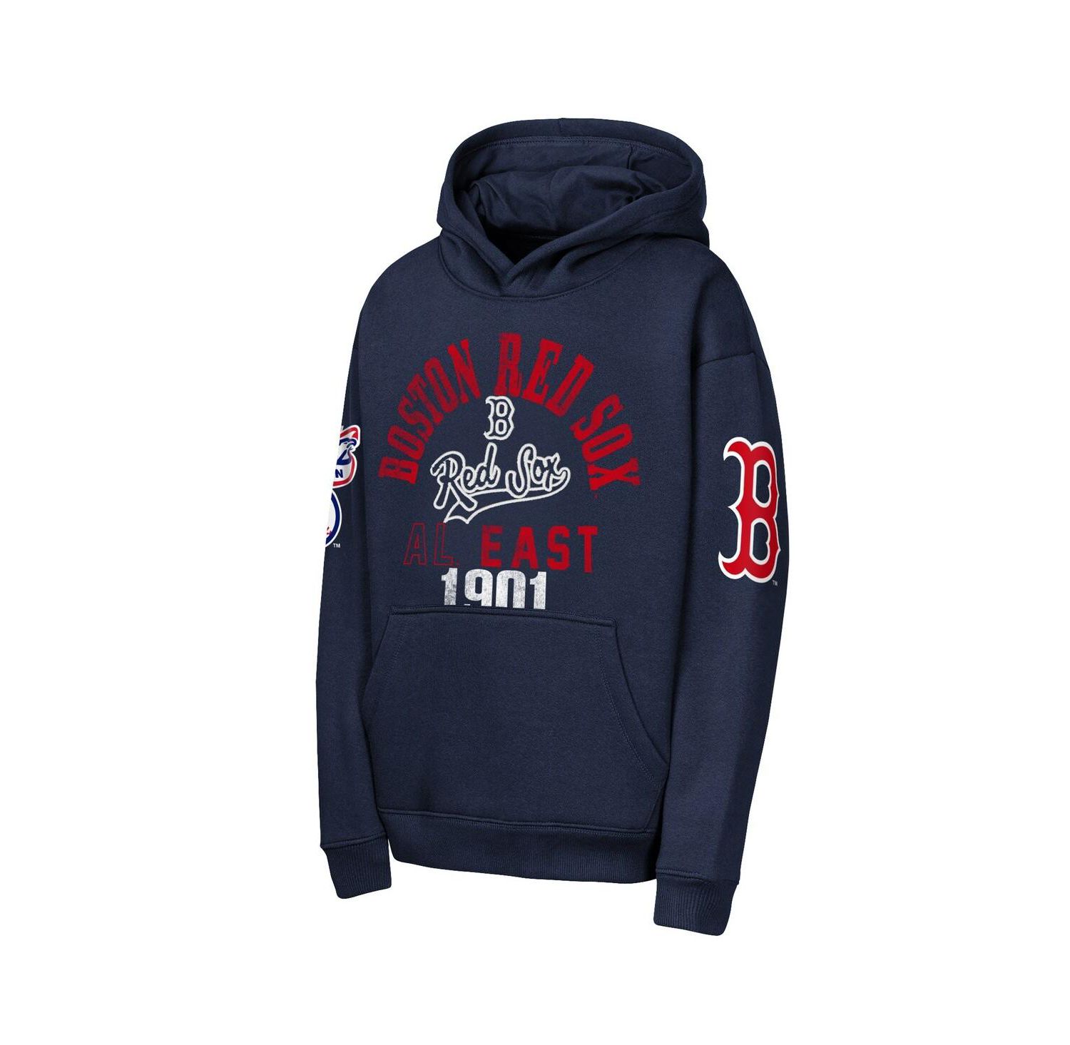 Big Boys and Girls Navy Boston Red Sox Premium Sweep Fleece Hoodie