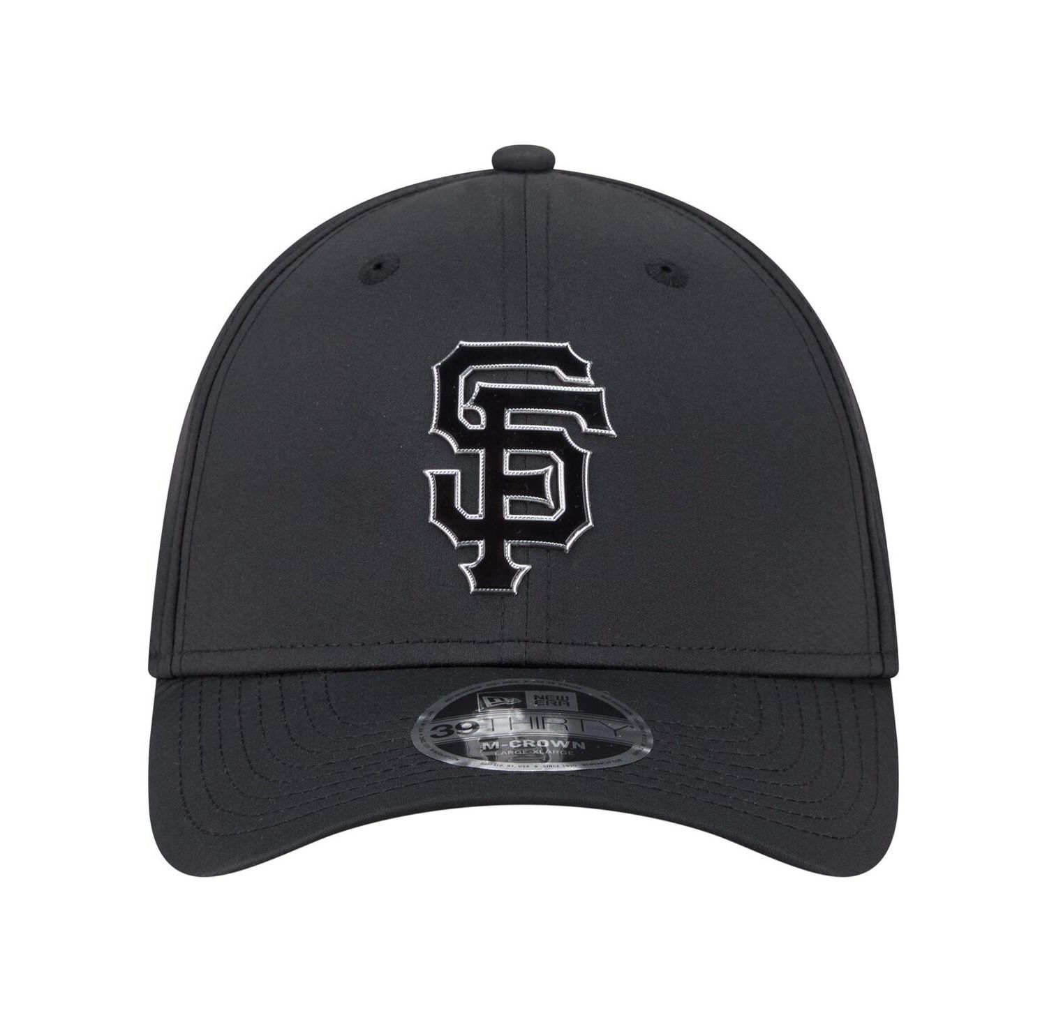 Men's Black San Francisco Giants Metallic 39THIRTY M-Crown Flex Hat