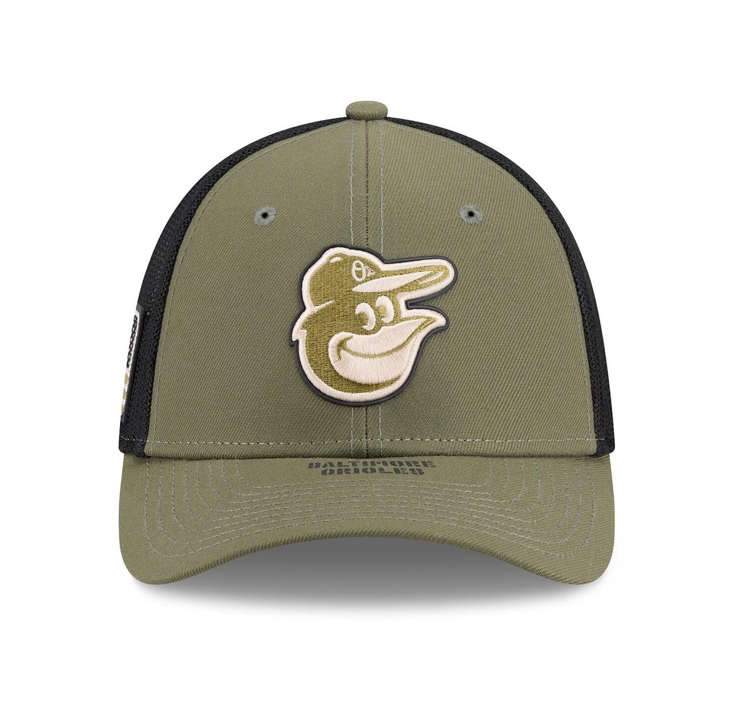 Men's Olive Baltimore Orioles 2026 Armed Forces Day 39THIRTY M-Crown Flex Hat