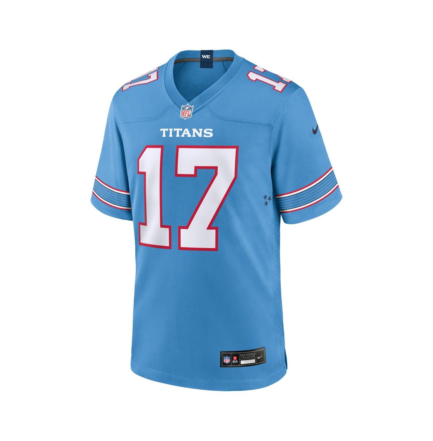 Мужской топ Nike Chimere Dike Light Blue Tennessee Titans Team Game Jersey — фото 2
