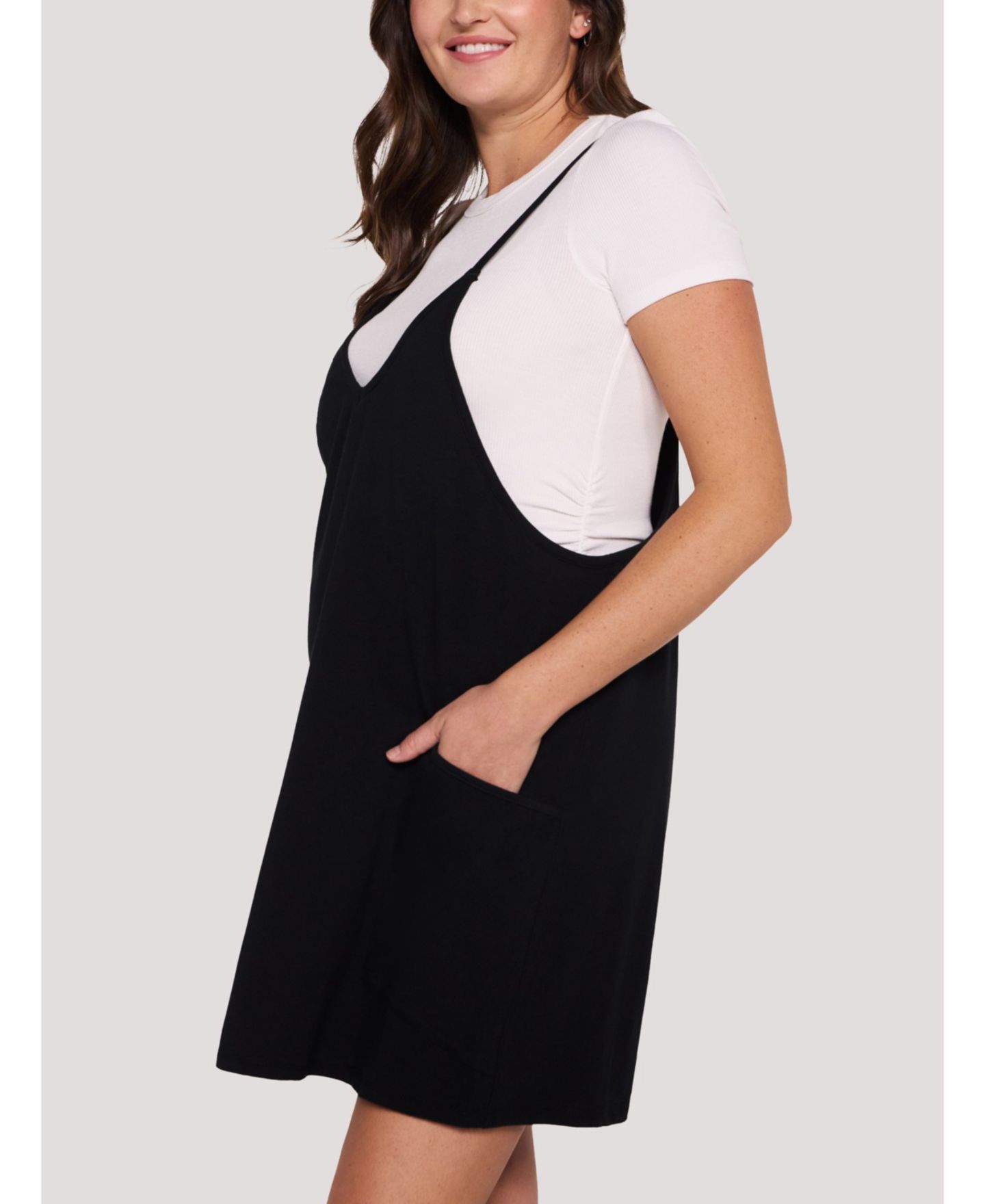 Женское платье Motherhood Maternity Maternity Motherhood Sleeveless Relaxed Fit Dress Romper, цвет: Чёрный — фото 3