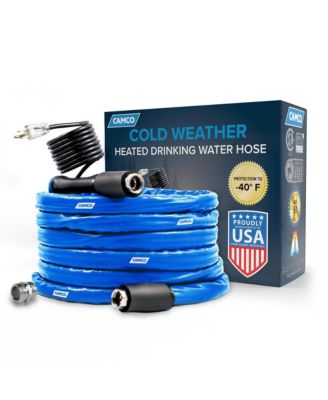 Heated 50 Foot RV Drinking Water Hose, Freeze Regulator Down to -40F