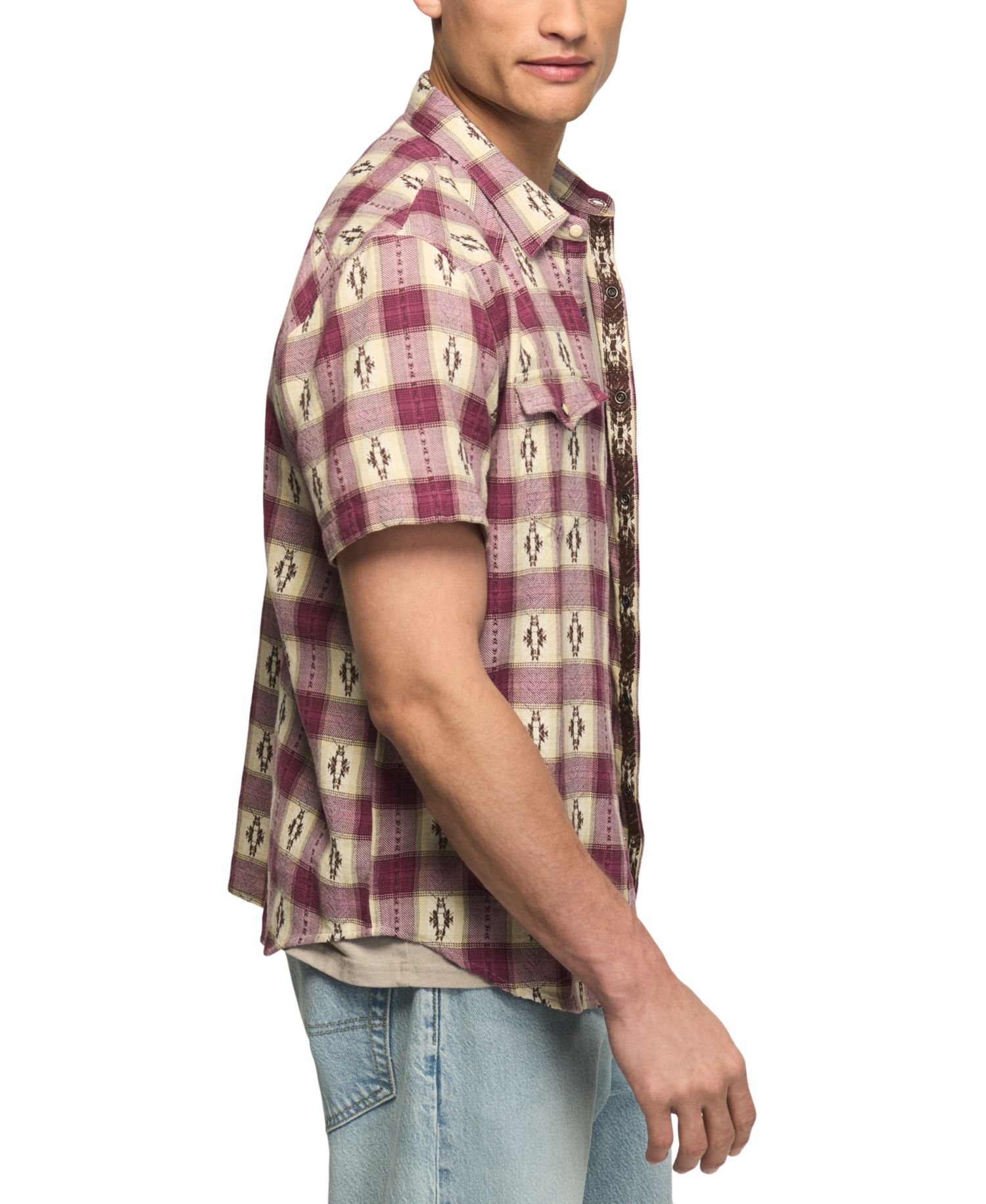 Men's Mesa Western Jacquard Short-Sleeve Shirt