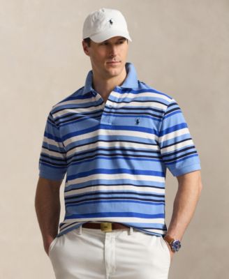 Men's Big & Tall Classic-Fit Striped Mesh Polo Shirt