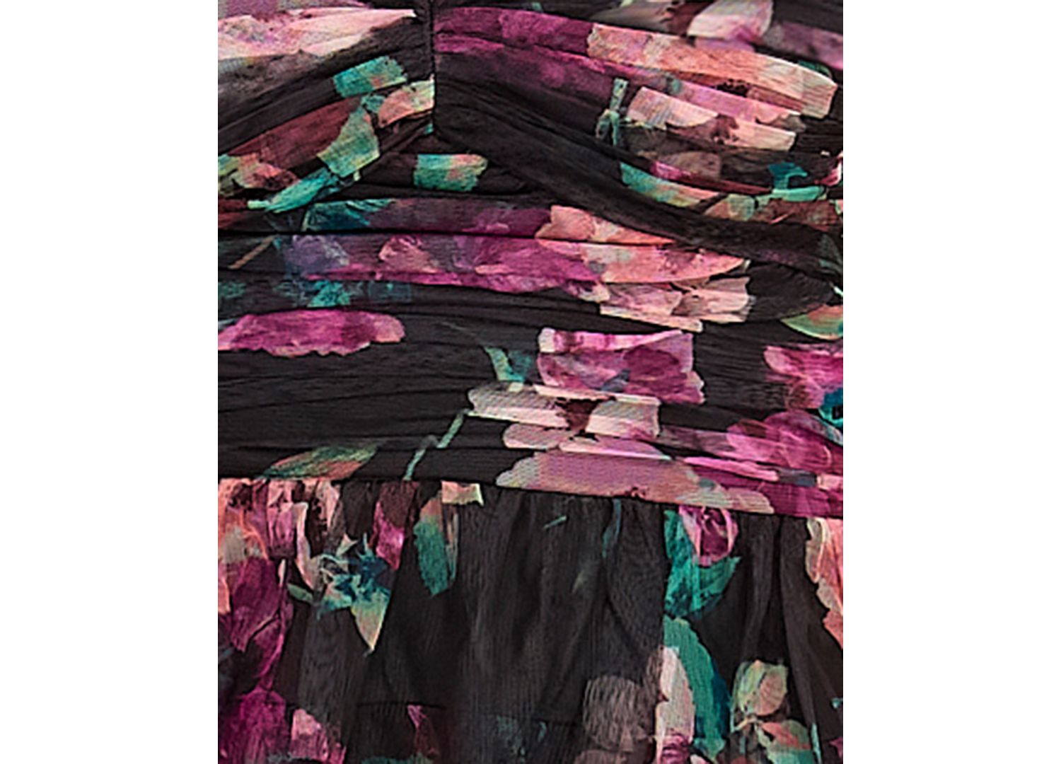 Juniors' Sweetheart Neckline Tiered Mesh Dress