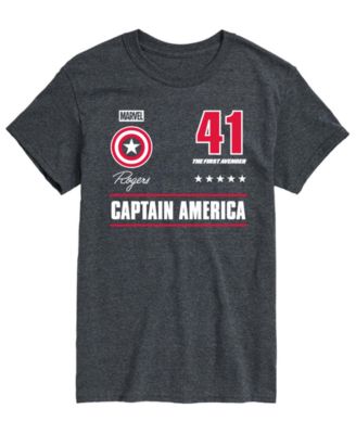 Men's Captain America Jersey Short-Sleeve Graphic T-Shirts