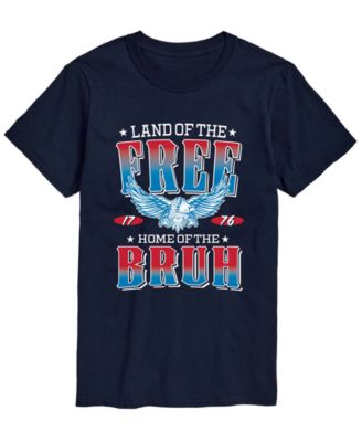 Men's Land Of The Free Home Of The Bruh Short-Sleeve Graphic T-Shirt