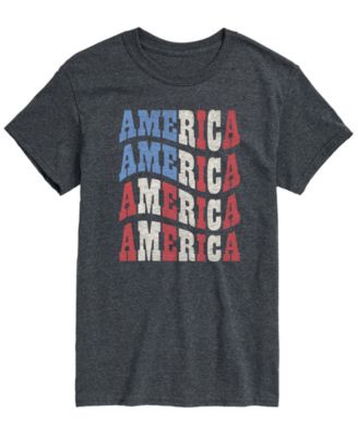Men's America Wavy Short-Sleeve Graphic T-Shirt