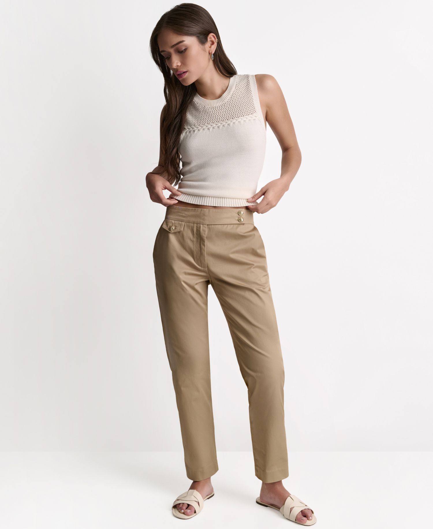 Women's Straight-Leg Mid-Rise Pants