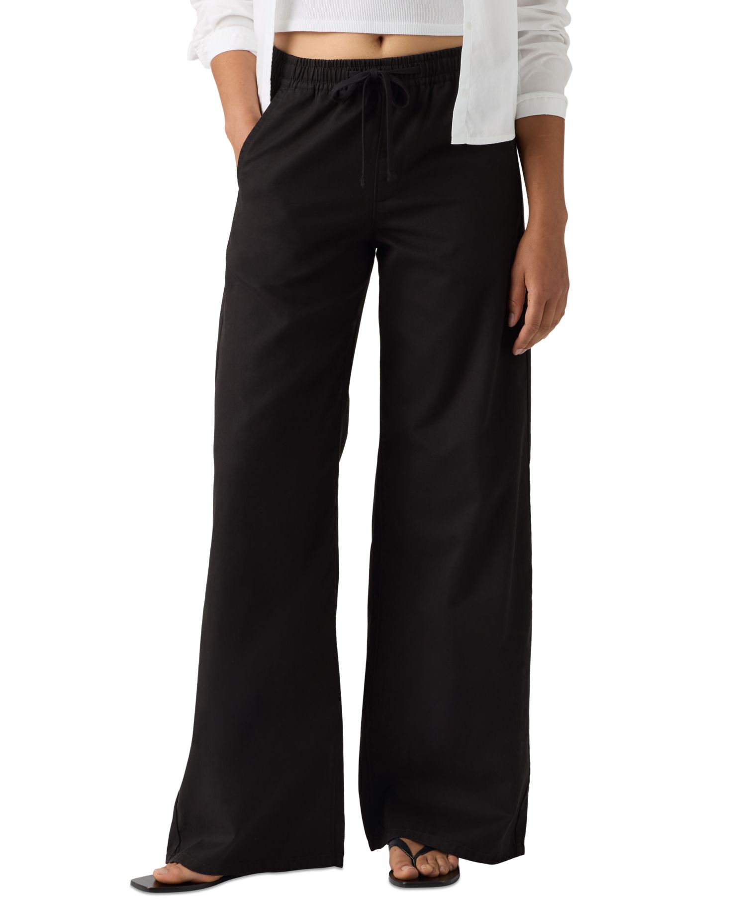 Plus Essential Wide-Leg Pants