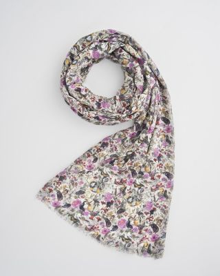 Women's Floral Engravings Lightweight Scarf