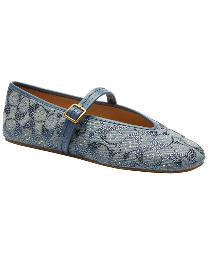COACH Women's Sculpted C Soft Mary Jane Flats
