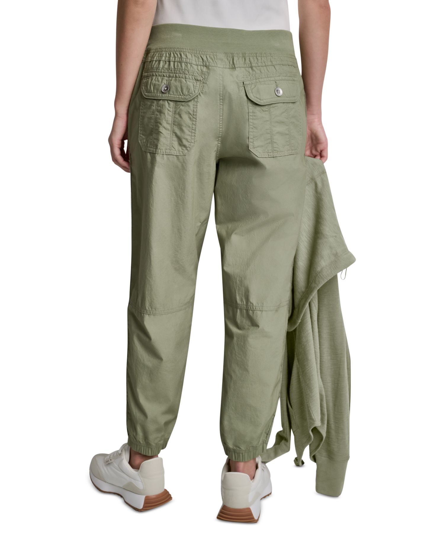 Women's High-Rise Cotton Poplin Bungee Joggers