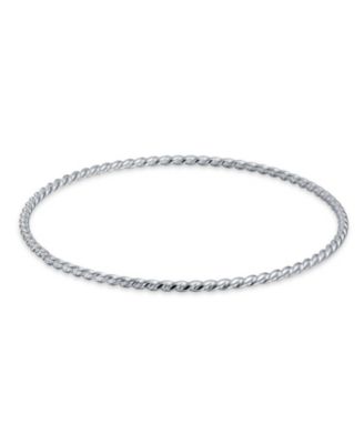 Thin Rope Cable Round Stackable Braided Twist Bangle Bracelet