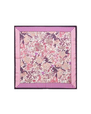 Women's Deco Blooms Candy Stripe Square Scarf
