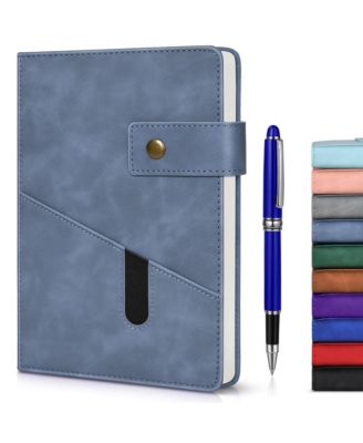 Leather Journal Notebook With Pen Hardcover Lined A5