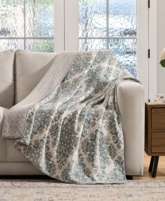 Cleo Reversible Printed Plush Throw, 50" x 70"