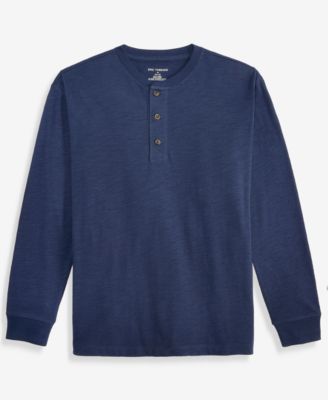 Boys' XS-XL Long-Sleeve Slub Henley T-Shirt