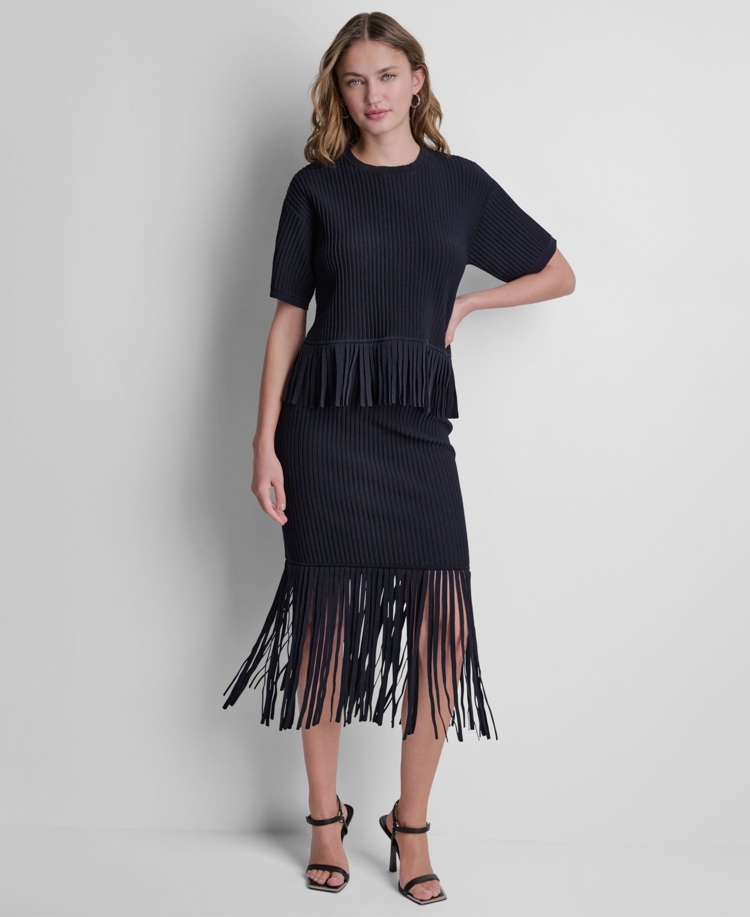 Women's Fringe Crewneck Sweater Top